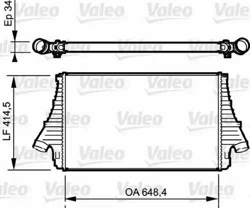 интеркулер (охладител за въздуха на турбината) VALEO 818722