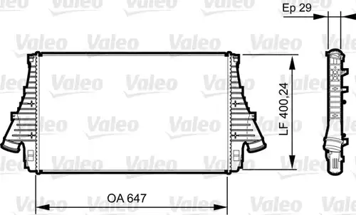 интеркулер (охладител за въздуха на турбината) VALEO 818830