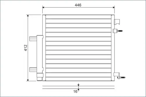 кондензатор, климатизация VALEO 822578