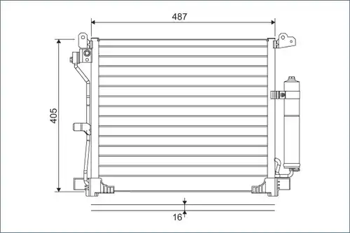 кондензатор, климатизация VALEO 822579