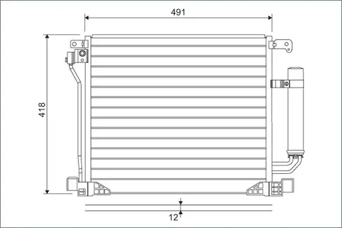 кондензатор, климатизация VALEO 822587