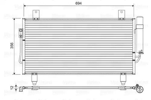 кондензатор, климатизация VALEO 822599