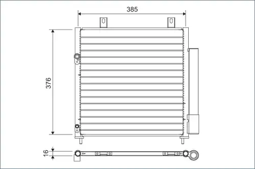 кондензатор, климатизация VALEO 822600