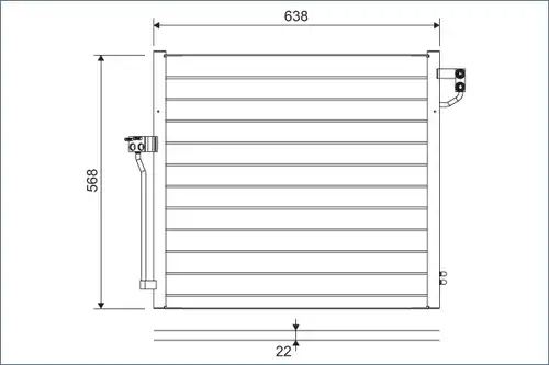 кондензатор, климатизация VALEO 822623
