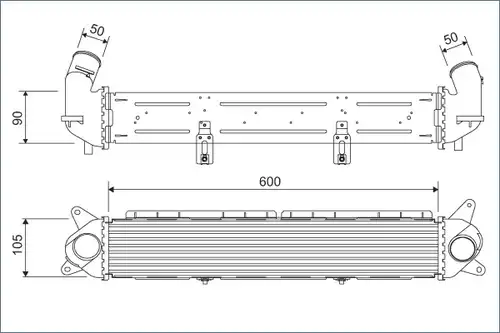 интеркулер (охладител за въздуха на турбината) VALEO 822928