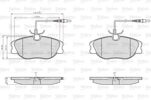 накладки VALEO 872801