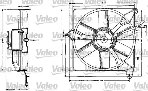 вентилатор, охлаждане на двигателя VALEO 883554