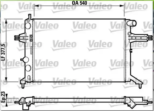 воден радиатор VALEO MX 732795