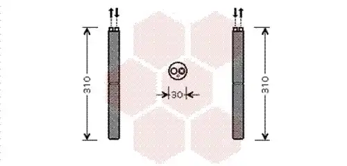 изсушител, климатизация VAN WEZEL 0100D098