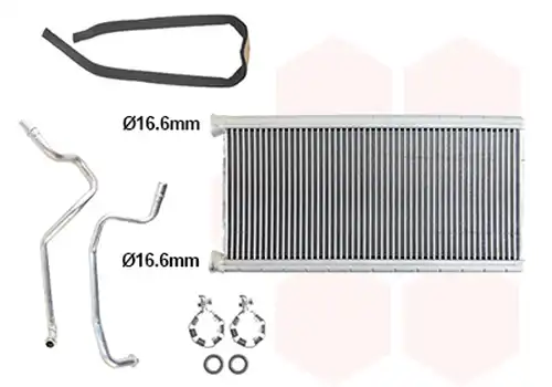 топлообменник, отопление на вътрешното пространство VAN WEZEL 02016700