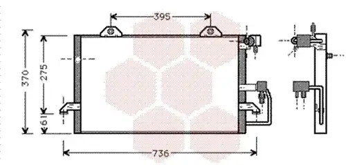 кондензатор, климатизация VAN WEZEL 03005118