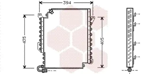 кондензатор, климатизация VAN WEZEL 03005135