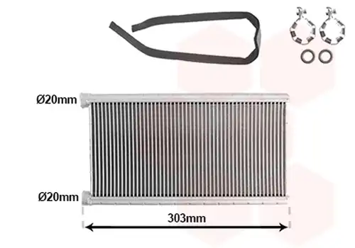 топлообменник, отопление на вътрешното пространство VAN WEZEL 03016703
