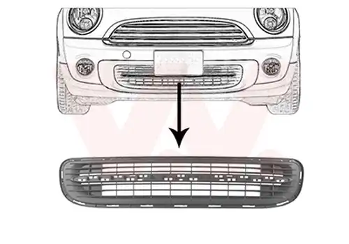 въздухозаборна решетка, броня VAN WEZEL 0508590