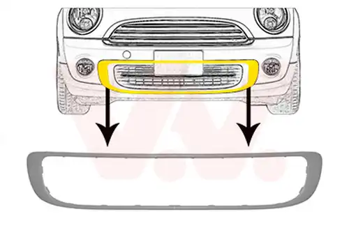 въздухозаборна решетка, броня VAN WEZEL 0508597