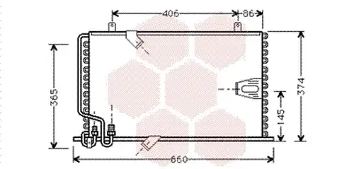 кондензатор, климатизация VAN WEZEL 06005184