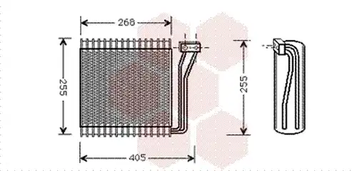 изпарител, климатична система VAN WEZEL 0700V041