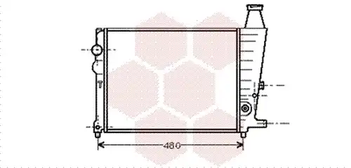 воден радиатор VAN WEZEL 09002013