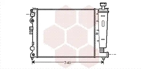 воден радиатор VAN WEZEL 09002077