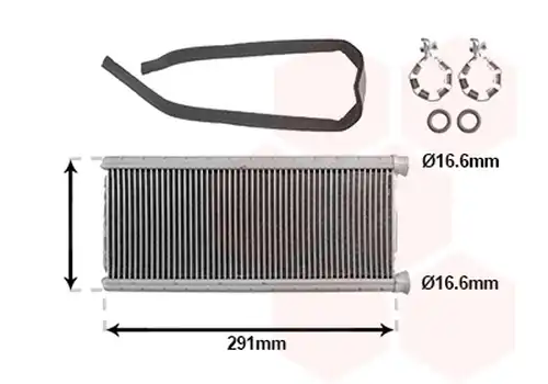 топлообменник, отопление на вътрешното пространство VAN WEZEL 09016702