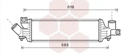 интеркулер (охладител за въздуха на турбината) VAN WEZEL 13004337