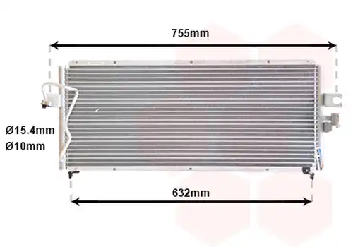 кондензатор, климатизация VAN WEZEL 13005183