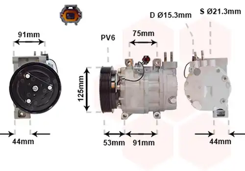 компресор за климатик VAN WEZEL 1300K259