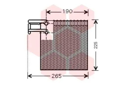 изпарител, климатична система VAN WEZEL 1300V257