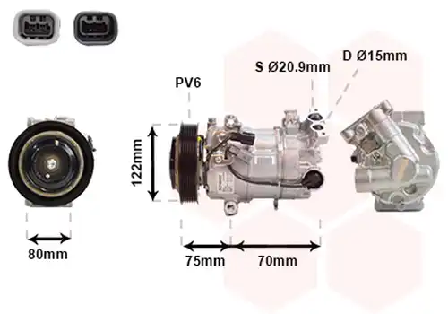 компресор за климатик VAN WEZEL 1301K700