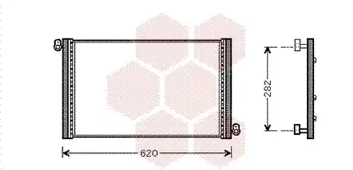 кондензатор, климатизация VAN WEZEL 17005272