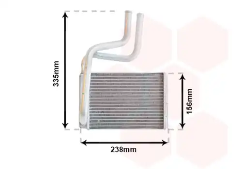 топлообменник, отопление на вътрешното пространство VAN WEZEL 18006286