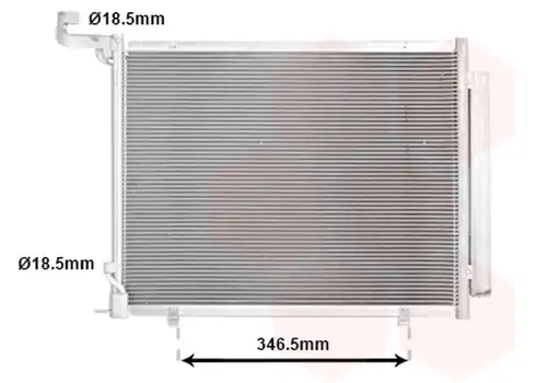 кондензатор, климатизация VAN WEZEL 18015723