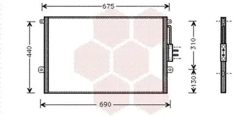 кондензатор, климатизация VAN WEZEL 21005018