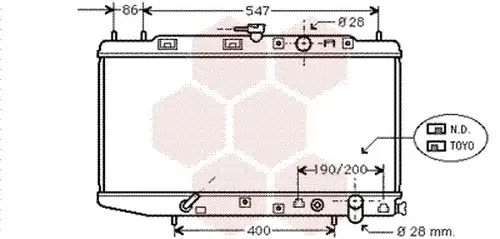 воден радиатор VAN WEZEL 25002064