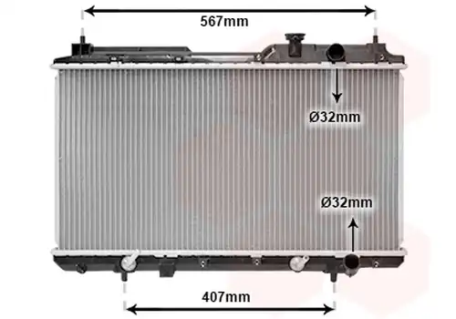 воден радиатор VAN WEZEL 25002104