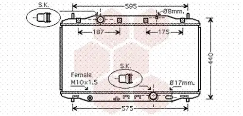 воден радиатор VAN WEZEL 25002190