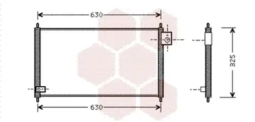 кондензатор, климатизация VAN WEZEL 25005111