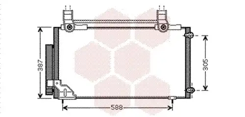 кондензатор, климатизация VAN WEZEL 25005186