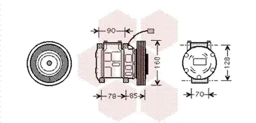 компресор за климатик VAN WEZEL 2500K019