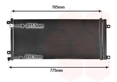 кондензатор, климатизация VAN WEZEL 25015710