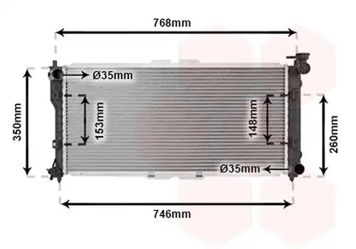 воден радиатор VAN WEZEL 27002027