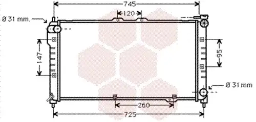 воден радиатор VAN WEZEL 27002101