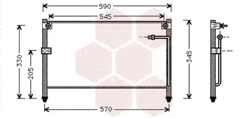 кондензатор, климатизация VAN WEZEL 27005118