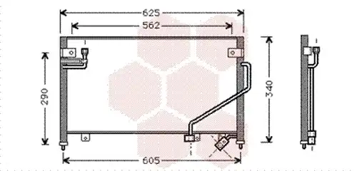 кондензатор, климатизация VAN WEZEL 27005120