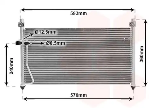 кондензатор, климатизация VAN WEZEL 27005126