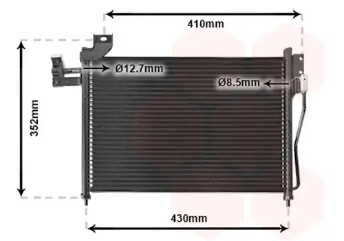 кондензатор, климатизация VAN WEZEL 27005155