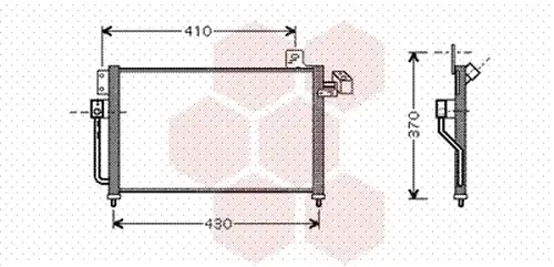 кондензатор, климатизация VAN WEZEL 27005195