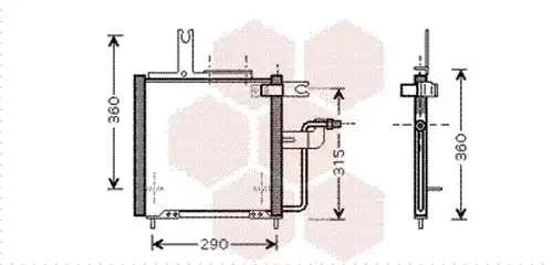 кондензатор, климатизация VAN WEZEL 27005197