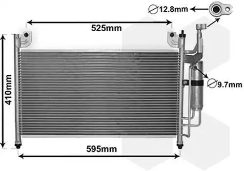 кондензатор, климатизация VAN WEZEL 27005236