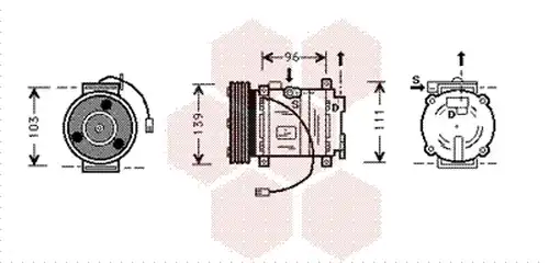 компресор за климатик VAN WEZEL 2700K007